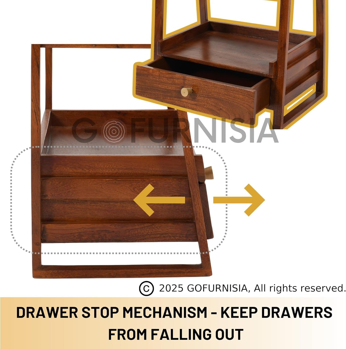 A+ content: Nagaur drawer stop mechanism, keeps drawers from falling out